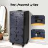 Weglae Rolling Makeup Case with Drawers,Hair Tool Organiser,Professional Barber Supplies Case,Hairdressing Tool Storage Cart,Haircut Makeup Salon Organizer with Wheels and Password Locks (Blue) view 3