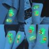 10 Sheets 110 PCS Luminous Easter Tattoos For Kids Rabbit Bunny Eggs Temporary Tattoos Easter Party Decoration Supplies, Glow In The Dark Fake Tattoo Stickers Easter Basket Stuffers Goodie Bag Fillers view 2
