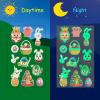 10 Sheets 110 PCS Luminous Easter Tattoos For Kids Rabbit Bunny Eggs Temporary Tattoos Easter Party Decoration Supplies, Glow In The Dark Fake Tattoo Stickers Easter Basket Stuffers Goodie Bag Fillers view 4