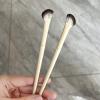 Angled Nose Contour Brush  Half-Fan Nose Shadow Brush for Precision Highlighting & Detailing, Soft Synthetic Bristles, Small Blending Brush for Eyeshadow, Porcelain White Handle, 1 Count view 2
