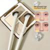 Angled Nose Contour Brush  Half-Fan Nose Shadow Brush for Precision Highlighting & Detailing, Soft Synthetic Bristles, Small Blending Brush for Eyeshadow, Porcelain White Handle, 1 Count view 3
