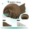 Ukira Ash Brown Hair Extensions Real Human Hair, 75g 22 Inch 7pcs #8 Ash Brown Clip in Hair Extensions, Soft Natural Straight Remy Human Hair Clip in Extensions for Women view 3