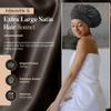 2 PCS Satin Hair Bonnet for Women | Elastic and Reusable Shower Hair Caps | Satin Bonnet for Sleeping Women, Shower Caps | Double Layers Hair Cap | Environmental Protection | 11.8Inches, Black view 2