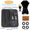 15 pcs Hair Cutting Scissors Professional, Thinning Shears for Hair Cutting, Stainless Steel Barber Scissors, Lengnoyp Haircut Scissors Hair Cutting Kit for Women, Men view 2