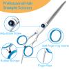 15 pcs Hair Cutting Scissors Professional, Thinning Shears for Hair Cutting, Stainless Steel Barber Scissors, Lengnoyp Haircut Scissors Hair Cutting Kit for Women, Men view 3