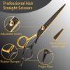 15 pcs Hair Cutting Scissors Professional, Thinning Shears for Hair Cutting, Black Gold Stainless Steel Barber Scissors, Lengnoyp Haircut Scissors Hair Cutting Kit for Women, Men view 3