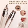Portable 2-in-1 Facial Shaver,Type-C Rechargeable Women Shaver, Women Eyebrow Trimmer with Built-in LED Light. (White) view 4