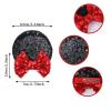 2 Pairs Sequin Mouse Ears Hair Clip Sequin Ears Hair Bow Clip For Costume Birthday Vacation Halloween Christmas Decoration (Pink) view 3