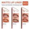 evpct 3Pcs Nude Brown Burnt Orange Matte Long Lasting Wear Lip Liner Pencils Makeup Set for Shaping & Sculpting Lips, No Transfer Waterproof Pigmented Lip Liner Crayon lipliners Lipstick Pencil 2+3+9 view 2