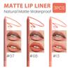 evpct 3Pcs Neutral Pale Orange Red Matte Long Lasting Wear Lip Liner Pencils Makeup Set for Shaping & Sculpting Lips, No Transfer Waterproof Pigmented Lip Liner Crayon lipliners Lipstick Pencil 7+8+13 view 2