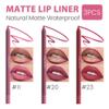 evpct 3Pcs Rose Maroon Plum Red Matte Long Lasting Wear Lip Liner Pencils Makeup Set for Shaping & Sculpting Lips, No Transfer Waterproof Pigmented Lip Liner Crayon lipliners Lipstick Pencil 11+20+23 view 2