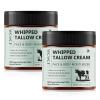 2 Pack Beef Tallow for Skin, Tallow and Honey Balm, All Natural Moisturizer Hydrates and Nourishes the Skin, Deeply Moisturizing for Face & Body, Organic Grass Fed Whipped Beef Tallow & Honey Beeswax view 1
