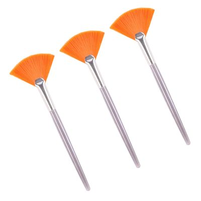 ARTSEWPLY 3pcs Makeup Mask Brush Fan Shape Exfoliating Brush Portable Easy to Clean Safe for Skin for Skincare Products