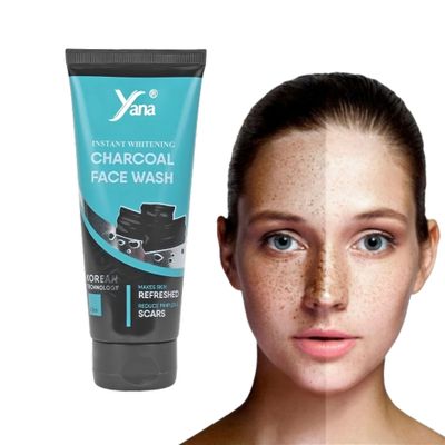 Yana Charcoal Pigmentation Face Wash travel size & Cleanser For Women By Korean Technoloy | Charcoal Face Wash Scrub | Side-effect Free