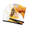 FHEBNDS Microfiber Hair Towel Cap Absorbent Hair Turban Towel Coral Velvet Hair Drying Towel Quick Dry Hair Wrap Cap with Button Blackboard Bees Sunflowers Bath Cap Hair Cap Gift for Women view 3