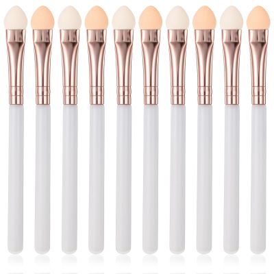 10pcs Eyeshadow Brush Sponge Applicators Tool Reusable Eyeshadow Applicators Tool Eyeshadow Applicators Stick Sets Round Foam Makeup Eyeshadow Brush Applicator Tool for Girls