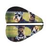 FHEBNDS Microfiber Hair Towel Cap Absorbent Hair Turban Towel Coral Velvet Hair Drying Towel Quick Dry Hair Wrap Cap with Button Adult Schnauzer Dogs Bath Cap Hair Cap Gift for Women view 2
