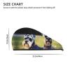 FHEBNDS Microfiber Hair Towel Cap Absorbent Hair Turban Towel Coral Velvet Hair Drying Towel Quick Dry Hair Wrap Cap with Button Adult Schnauzer Dogs Bath Cap Hair Cap Gift for Women view 4