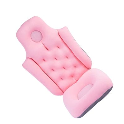 Alipis Folding Bathtub Backrest Cushion Non-Slip Bath Seat for Neck Back Support Lightweight Portable Design for Comfortable Bathing Suitable for Standard Bathtubs Pink