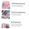 Alipis Folding Bathtub Backrest Cushion Non-Slip Bath Seat for Neck Back Support Lightweight Portable Design for Comfortable Bathing Suitable for Standard Bathtubs Pink view 2