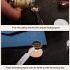 5 PCS Wax Seal Spoon, Sealing Spoon with Wooden Handle Wax Sealing Stamp Melting Craft Spoon Wax Seal Warmer for Packaging view 2