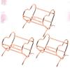 Baluue 3pcs Rose Gold Heart Makeup Sponge Rack Cosmetic Puff Holder for Drying Elegant Beauty Tool Storage for Easy Organization view 3