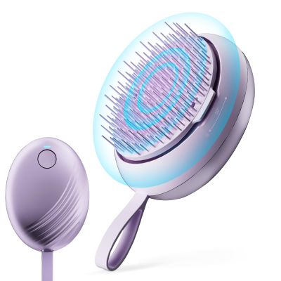 DYUHOOAO Scalp Massager Hair Growth Brush - Electric Head Massager Relax Scalp Stress - Unique Birthday Gifts for Women - Sonic Vibration Comb for Stimulating Follicles - Purple