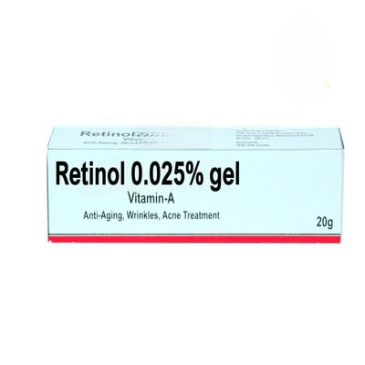 Retinol Gel 0.025 Vitamin A Repairs Fine Lines & Wrinkles, skin tightening, anti age gel, 20g