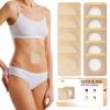 STFOCE 10pcs Castor Oil Pack Wrap, Disposable Castor Oil Pack for Belly Button, Organic Cotton Pad Self-Adhesive, Highly Absorbent, No Leakage, No Wash, Portable(Khaki) view 1
