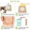 STFOCE 10pcs Castor Oil Pack Wrap, Disposable Castor Oil Pack for Belly Button, Organic Cotton Pad Self-Adhesive, Highly Absorbent, No Leakage, No Wash, Portable(Khaki) view 4