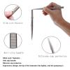 5Pcs Stainless Steel Tweezers, Stainless Steel Anti Static Curved Straight Flat Tweezer Set for Electronics Jewelry Making Crafts Model Building Soldering view 4