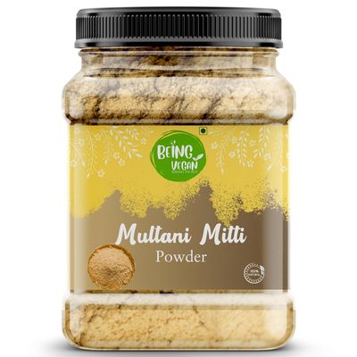 BEING VEG AN Multani Mitti Clay for Skin Care, 200g, 100% Pure Fuller's Earth Clay for Natural Skin Care