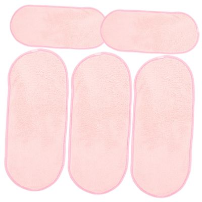 ADOCARN 5pcs Portable Coral Fleece Face Towels Soft Absorbent Travel Wash Cloths for Camping and Daily Use Lightweight Skin-Friendly for Men and Women