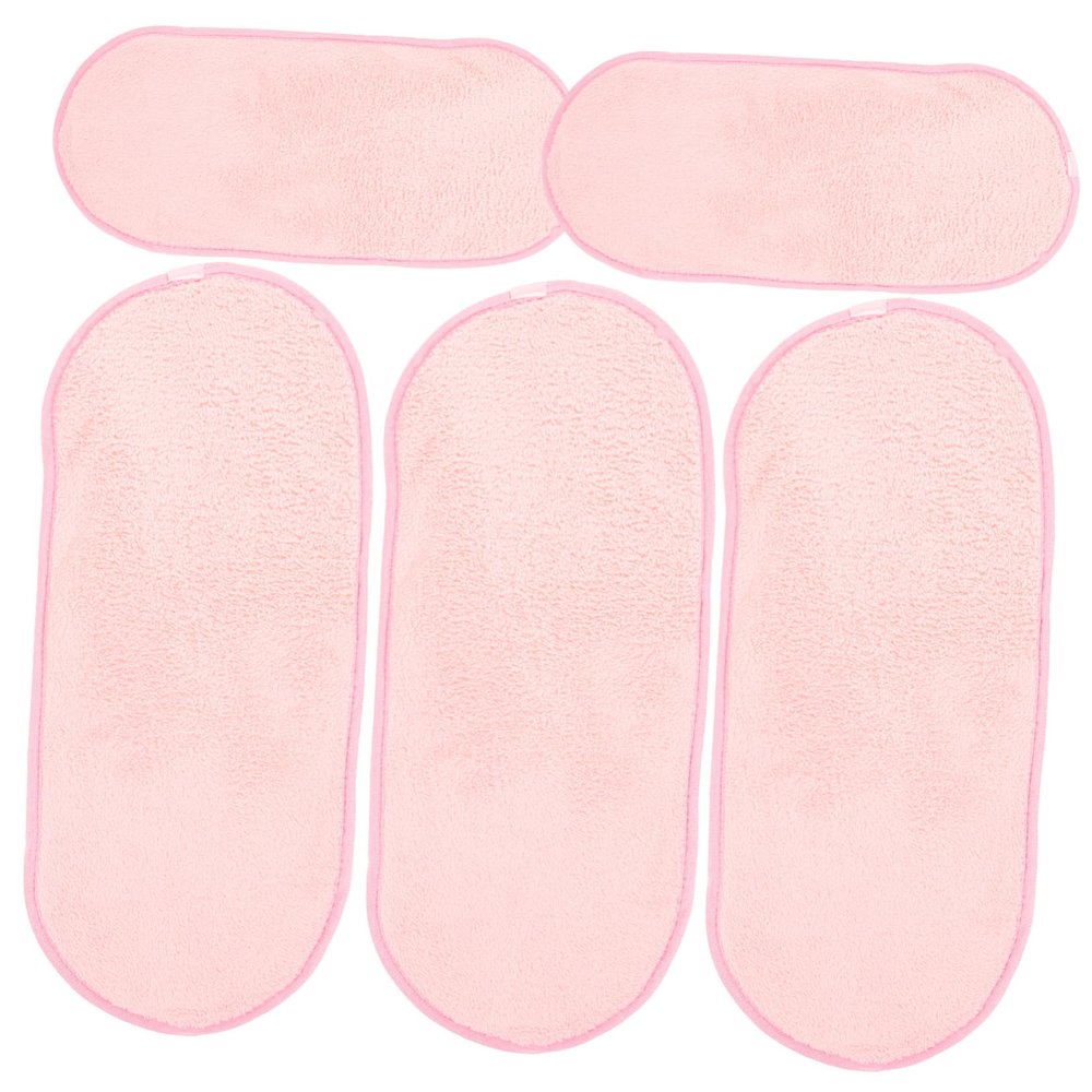 ADOCARN 5pcs Portable Coral Fleece Face Towels Soft Absorbent Travel Wash Cloths for Camping and Daily Use Lightweight Skin-Friendly for Men and Women