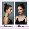 Human Hair Bun Messy Bun Hair Piece 100% Real Human Hair Natural Wavy Scrunchies Hair Bun Hairpiece with Elastic Rubber Band for Women Bun Extensions (#1B Natural Black) view 4