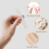 200pcs Pointed Cotton Swabs,Disposable Makeup Applicators,4in Precision Microblading Cotton Swab for Eyebrow Tattoo Beauty Make-up Nail Clean view 3