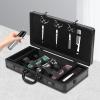 Barber Carrying Case Barber Case For Clippers And Supplies, Hairdressing Tools Storage Case With Handle And Secure Numlock Barber Beauty Salon Tool Kits Storage (black) view 4