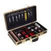 Barber Carrying Case Barber Case For Clippers And Supplies, Hairdressing Tools Storage Case With Handle And Secure Numlock Barber Beauty Salon Tool Kits Storage (black and gold) view 1