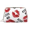 Xsovgoi Valentines Days Leather Makeup Bag Organizer Travel Cosmetic Bag 8.3"X3.6"X5.3" view 1