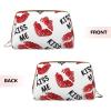 Xsovgoi Valentines Days Leather Makeup Bag Organizer Travel Cosmetic Bag 8.3"X3.6"X5.3" view 3