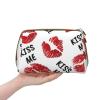 Xsovgoi Valentines Days Leather Makeup Bag Organizer Travel Cosmetic Bag 8.3"X3.6"X5.3" view 4