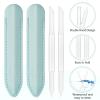 2Pcs Glass Cuticle Pusher with Leather Case, Dual Ended Cuticle Remover Tool Professional Manicure Stick Fingertip Precision Filing Cuticle Remover Tools for Nail Salons Home view 3