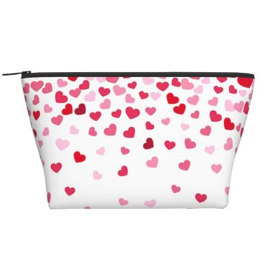 Xsovgoi Valentine'S Day Heart Travel Makeup Bag Organizer, Cosmetic Bags, Multi Purpose Pouch Bag