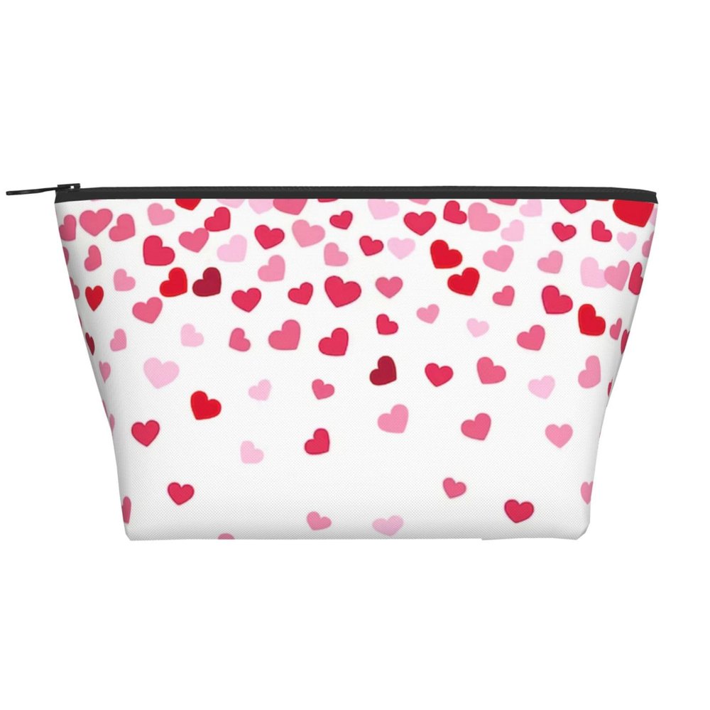 Xsovgoi Valentine'S Day Heart Travel Makeup Bag Organizer, Cosmetic Bags, Multi Purpose Pouch Bag