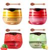 4 PCS Bee Lip Balm Honey Pot,Lip Mask Propolis Moisturizing,Prevention Dry and Cracked Lip Scrubs Exfoliator Lip Wrinkle Skin Care Products (Honey & Strawberry & Watermelon & Apple Lime) view 1