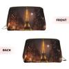 Longzehao Eiffel Tower Print Leather zipper makeup bag Cosmetic Pouch Travel Organizer Toiletry Clutch view 3