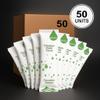 BlueWater (50-Pack) Individually-Wrapped Moist Scented Towels - Single-Use Premium Body Wipes (12x12, Cucumber) view 2