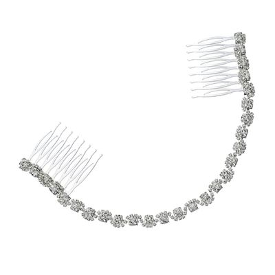 1 PC Comb Clips for Hair Barrettes Bridal Hair Accessories for Women One Hair Beads Tiara Hair Clip Stylish Hair Adornment High-end Hair Clip Charming Hair Adornment Silver NinthAvenue Basics
