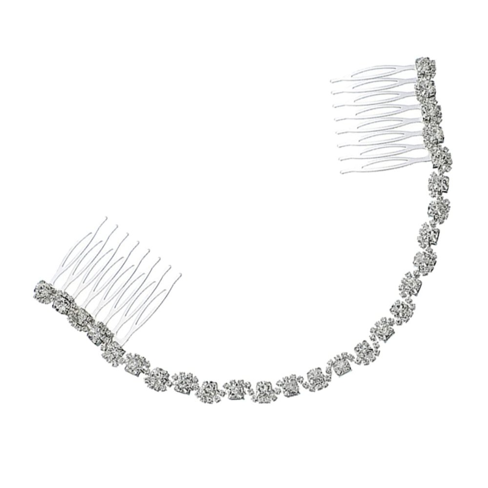 1 PC Comb Clips for Hair Barrettes Bridal Hair Accessories for Women One Hair Beads Tiara Hair Clip Stylish Hair Adornment High-end Hair Clip Charming Hair Adornment Silver NinthAvenue Basics