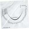 1 PC Comb Clips for Hair Barrettes Bridal Hair Accessories for Women One Hair Beads Tiara Hair Clip Stylish Hair Adornment High-end Hair Clip Charming Hair Adornment Silver NinthAvenue Basics view 2